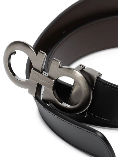 Ferragamo Reversible Gancini Hook Belt - Men's