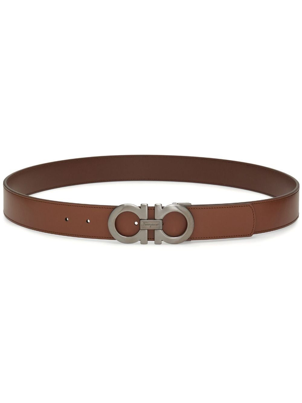 FERRAGAMO Luxurious Brown Leather Waistband for Men