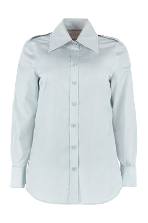 GUCCI Navy Cotton Poplin Shirt for Women