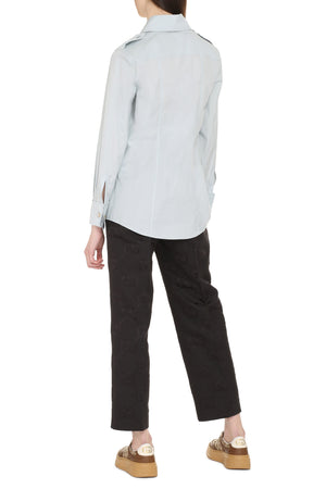 GUCCI Navy Cotton Poplin Shirt for Women