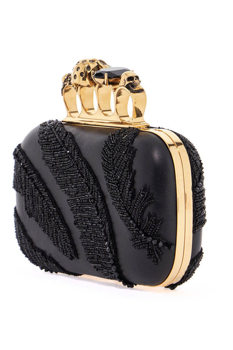 ALEXANDER MCQUEEN Mini Knuckle Clutch with Embellished Handle