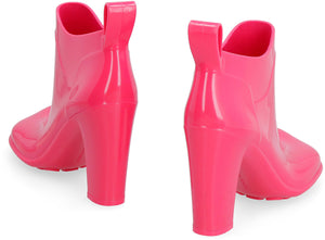 BOTTEGA VENETA Square Toe Fuchsia Ankle Boots for Women | FW21