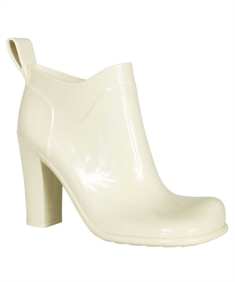 Giày cao gót cao FW22 Đầu vuông bằng cao su màu trắng thời trang