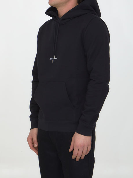 Áo Hoodie Thêu Monogram Màu Đen Nam - SS24