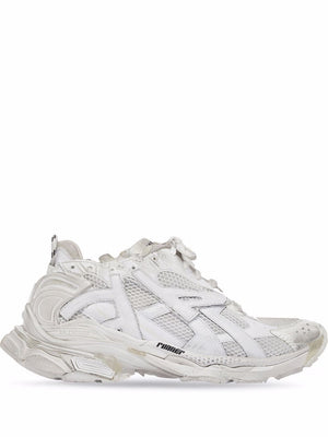 BALENCIAGA Women's White Lace-Up Sneakers for FW23