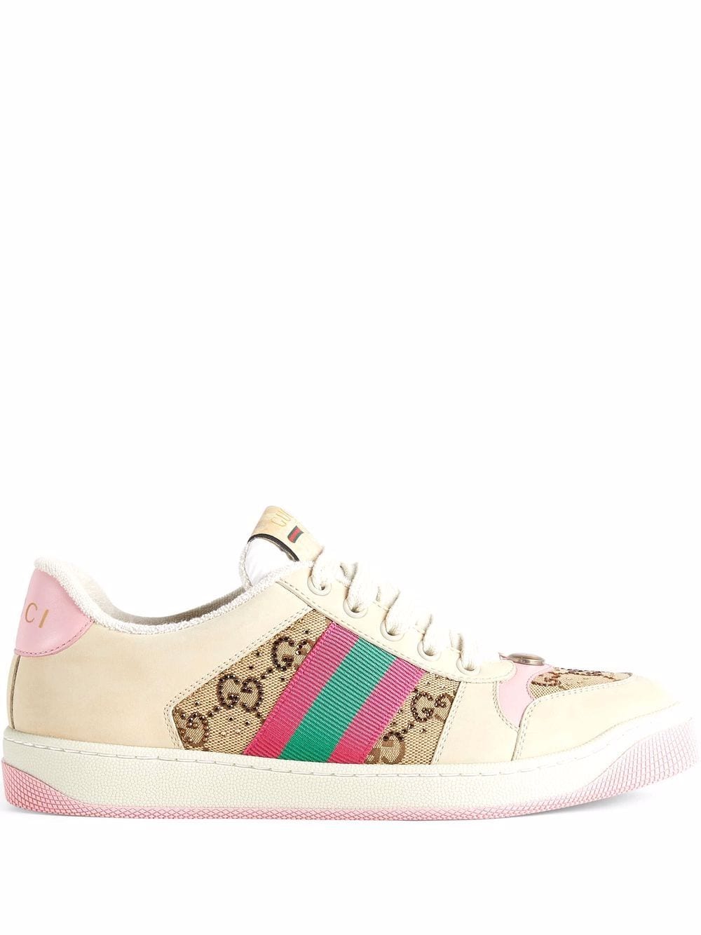 GUCCI Multicolor Crystal Embellished Leather Sneakers