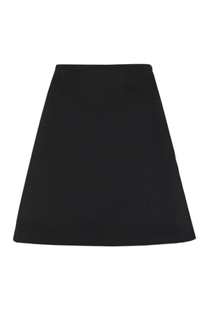 Black Wool Mini Skirt for Women from Salon 02 Collection