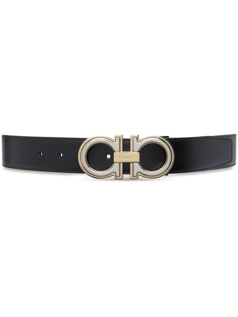 FERRAGAMO Reversible Two-Tone Buckle Belt - Size 105