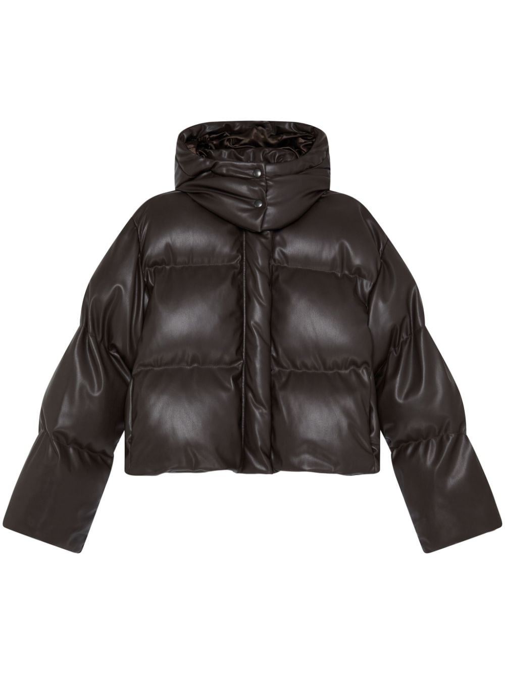 STELLA MCCARTNEY Chic Dark Brown Short Puffer Jacket