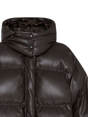 STELLA MCCARTNEY Chic Dark Brown Short Puffer Jacket