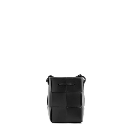 黒のレザーバケットハンドバッグ|　SS24コレクション