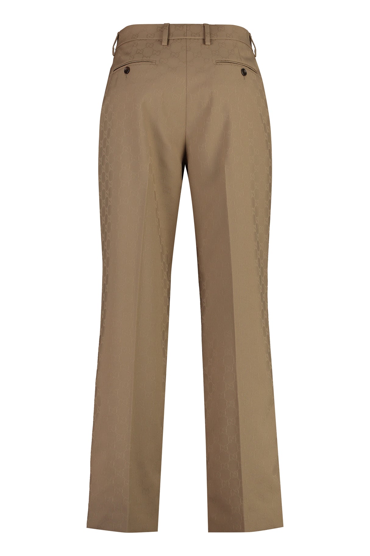 GUCCI Beige Men's Jacquard Trousers for SS24