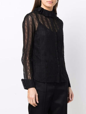 SAINT LAURENT Patchwork Cotton Shirt for Women - SS22 Collection