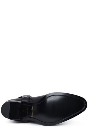SAINT LAURENT Luxurious Leather Wyatt Harness Boots for Men