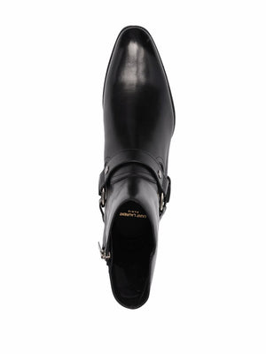 SAINT LAURENT Formal Black Men's Boots for 2024