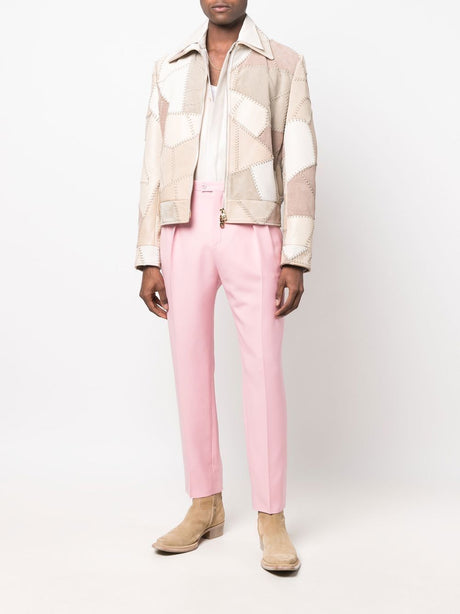 SAINT LAURENT SS22 Rose Petale Wool Pants for Men