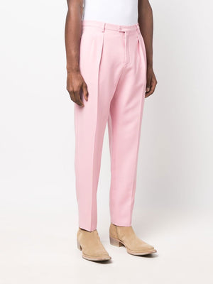 SAINT LAURENT SS22 Rose Petale Wool Pants for Men