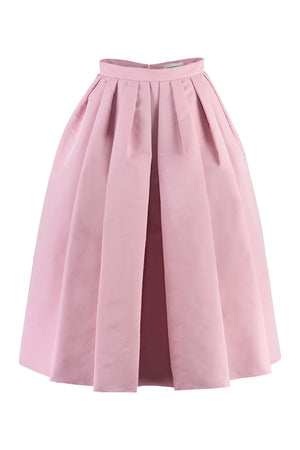 ピンクとパープルのプリーツミディスカート - レディース用SS24コレクション