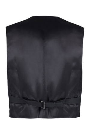 GUCCI Black Wool Vest with Scarf Collar for Men (FW22)