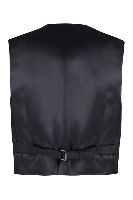 GUCCI Black Wool Vest with Scarf Collar for Men (FW22)