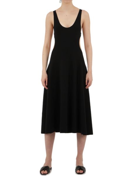 女装 - 无袖黑色毛料连衣裙 - SS22系列