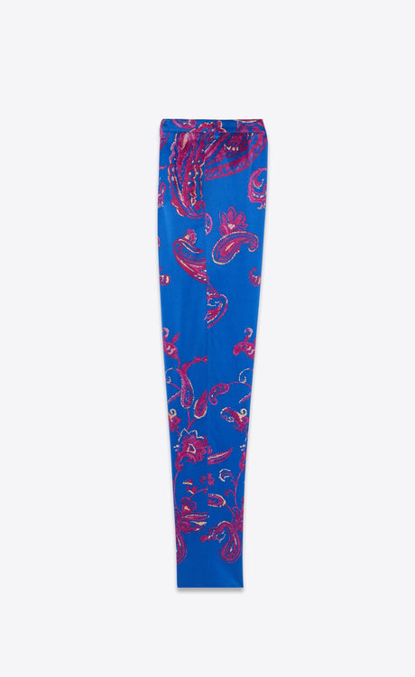 SAINT LAURENT Blue and Fuchsia Gradient Cashmere Pants for Men for SS22