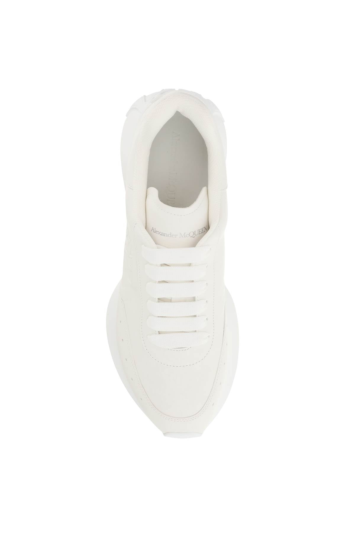 ALEXANDER MCQUEEN Sprint Runner Leather Sneaker - White