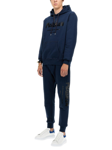 ALEXANDER MCQUEEN Men's Jogging Pants with Graffiti Design