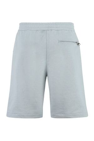 ALEXANDER MCQUEEN Grey Logo Print Sweatshorts for Men - SS23