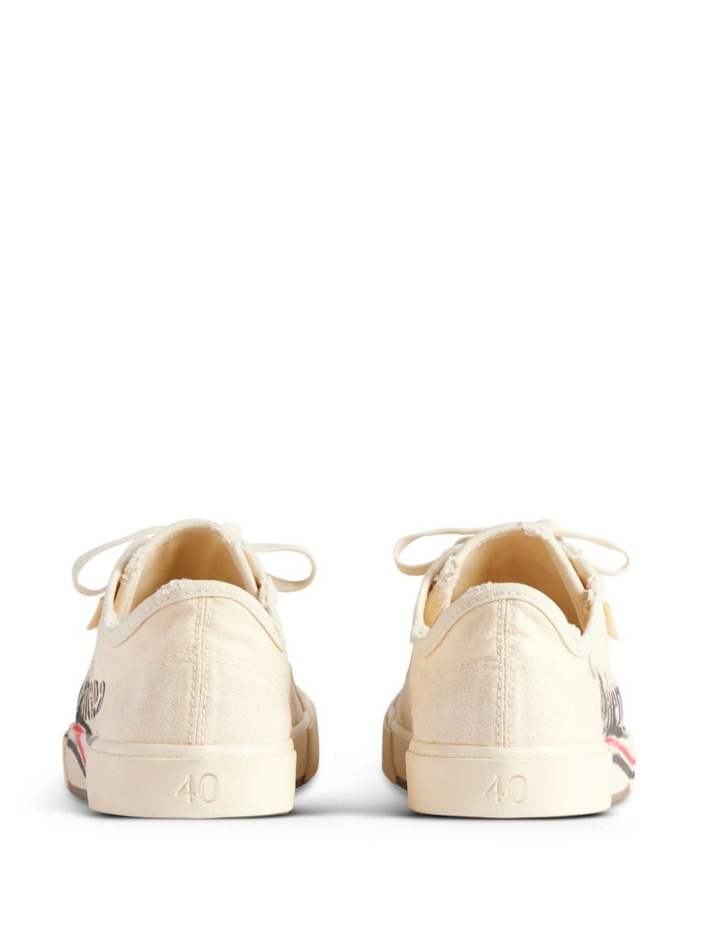 BALENCIAGA Men's White Low Political Logo Sneakers for SS24