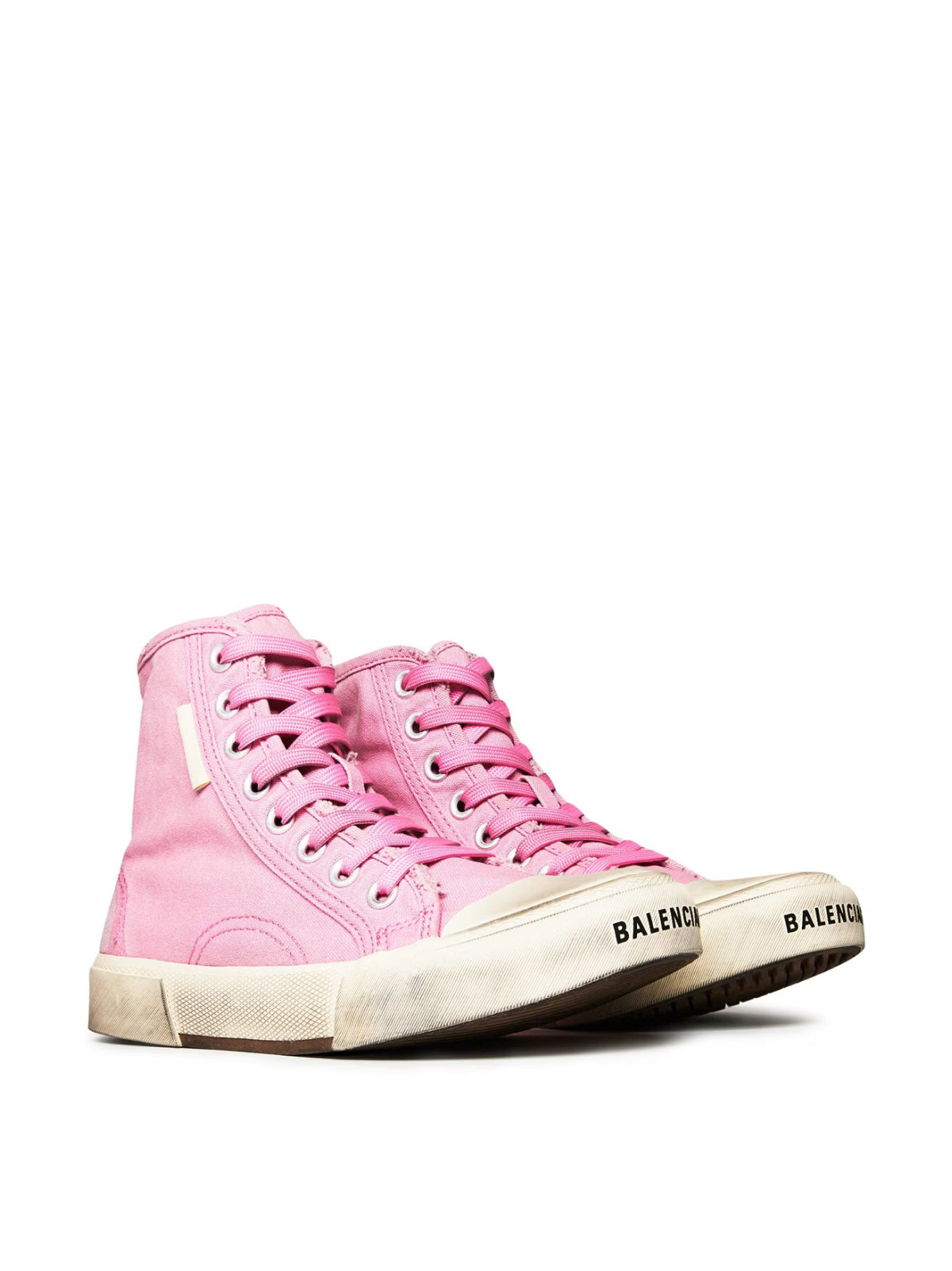 BALENCIAGA High-Top Destroyed Fabric Sneakers for Women