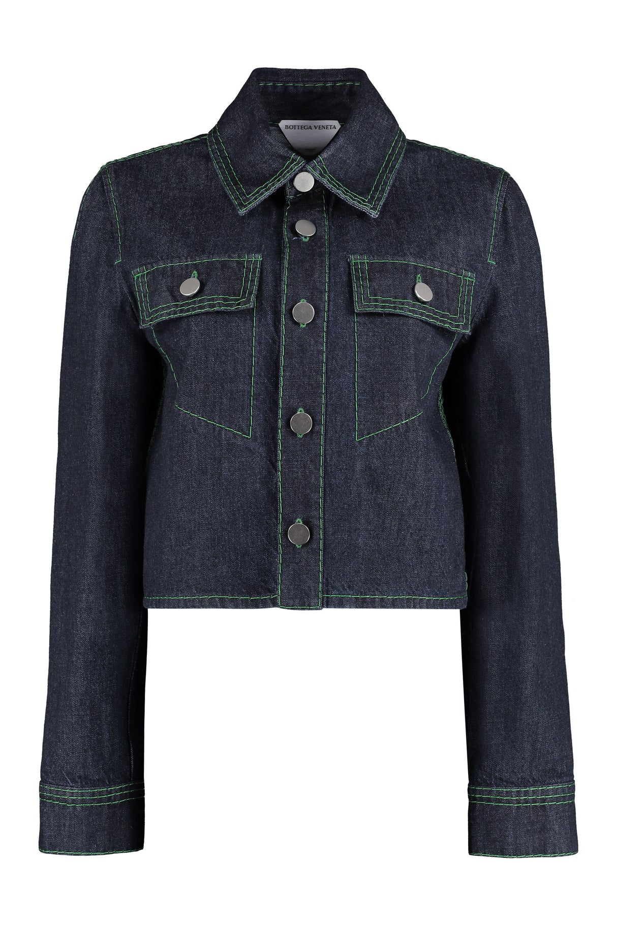 BOTTEGA VENETA Women's Denim Shirt with Contrast Stitching - SS22 Collection