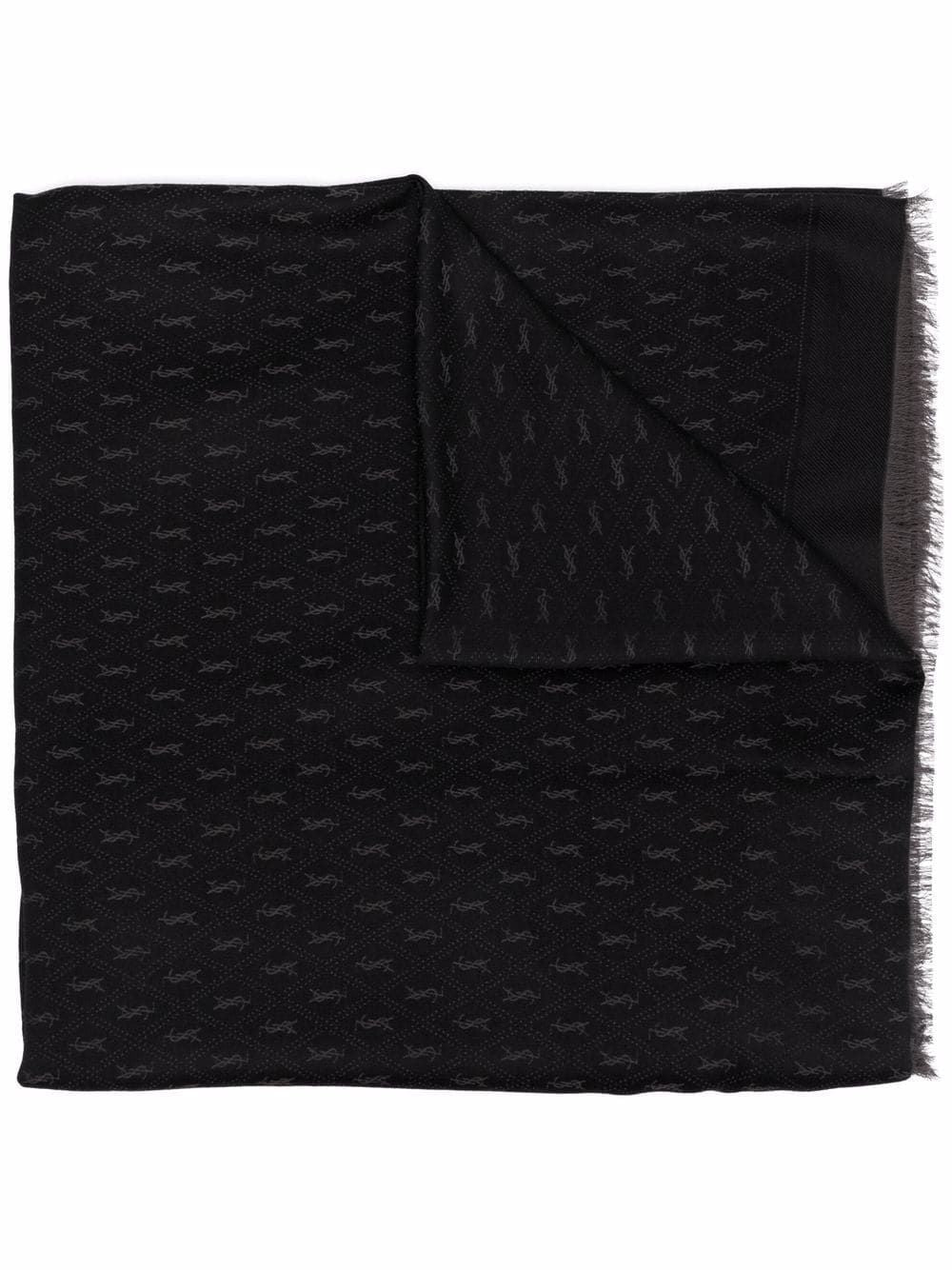 SAINT LAURENT Monogram Large Rectangular Scarf