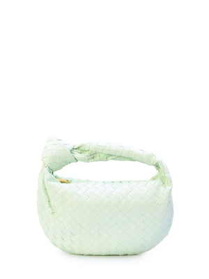 Glacier-Colored Teen Jodie Shoulder Handbag in Lambskin with Intrecciato Pattern
