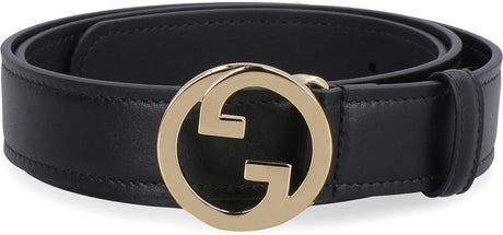 GUCCI Luxurious Black Leather Belt for Women - Versatile and Chic Accessory for Any Season