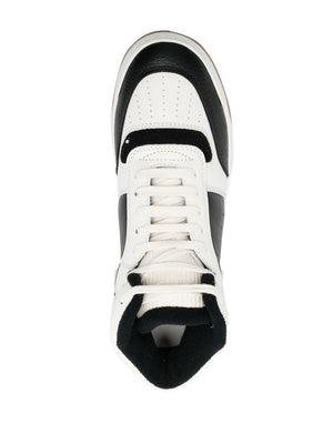 SAINT LAURENT Women's High-Top Leather Sneakers - Black