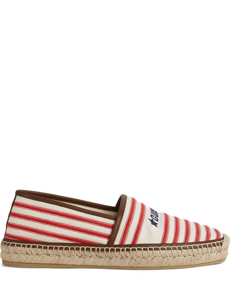 GUCCI Men's Fabric Espadrille Shoes in Gregio Brown for FW22