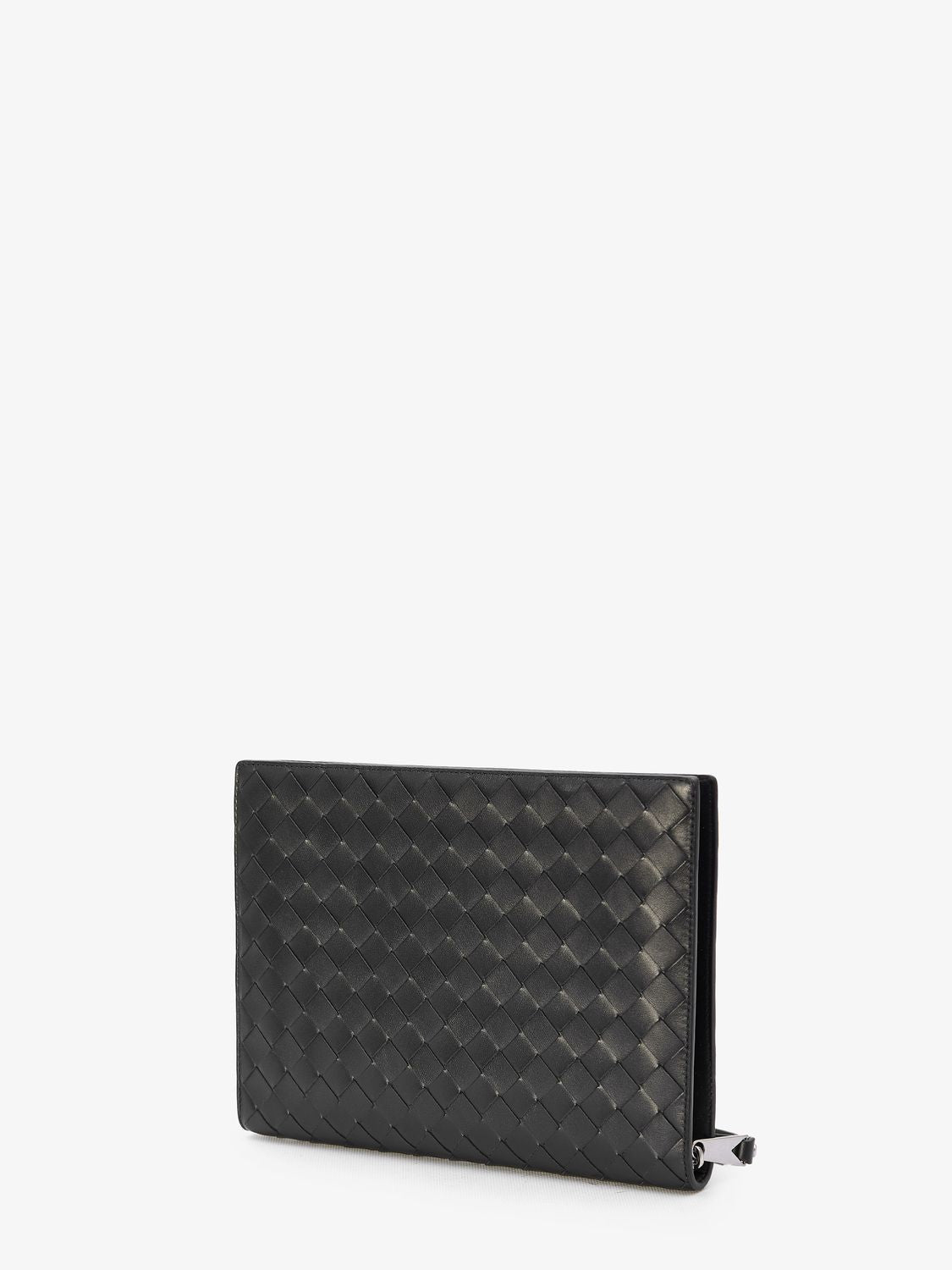 BOTTEGA VENETA Intrecciato Leather Document Case for Men - Black