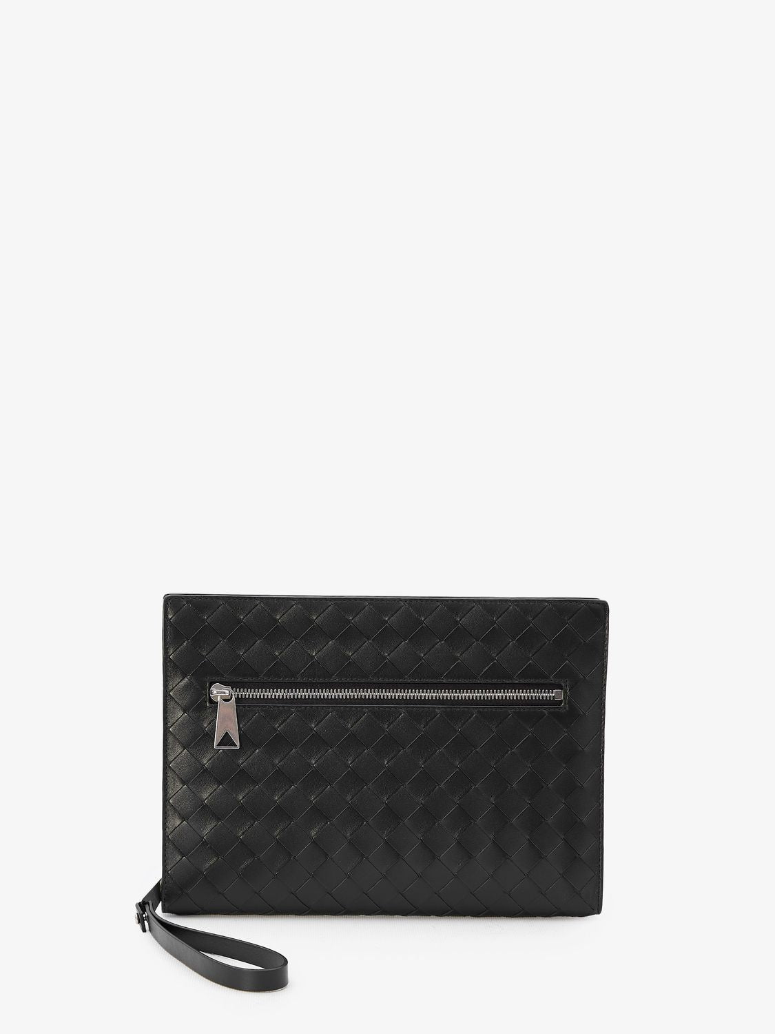 BOTTEGA VENETA Intrecciato Leather Document Case for Men - Black