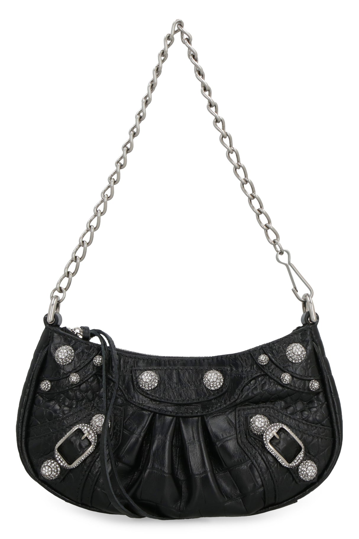 Versatile and Chic FW23 Balenciaga Croc-Print Leather Handbag for Women