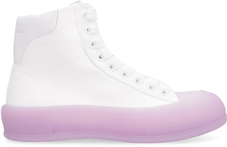 ALEXANDER MCQUEEN Chunky Round Toe Canvas Sneakers for Women