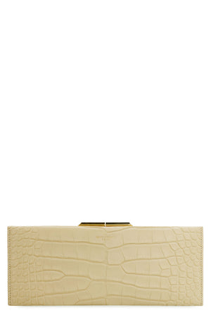 SAINT LAURENT Midnight Leather Crocodile Clutch - SS22