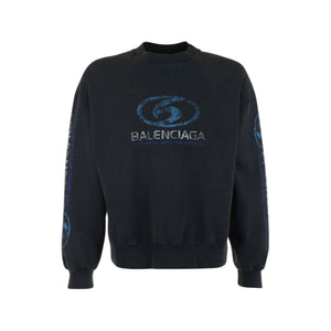 BALENCIAGA Blue Surf Crewneck Sweatshirt