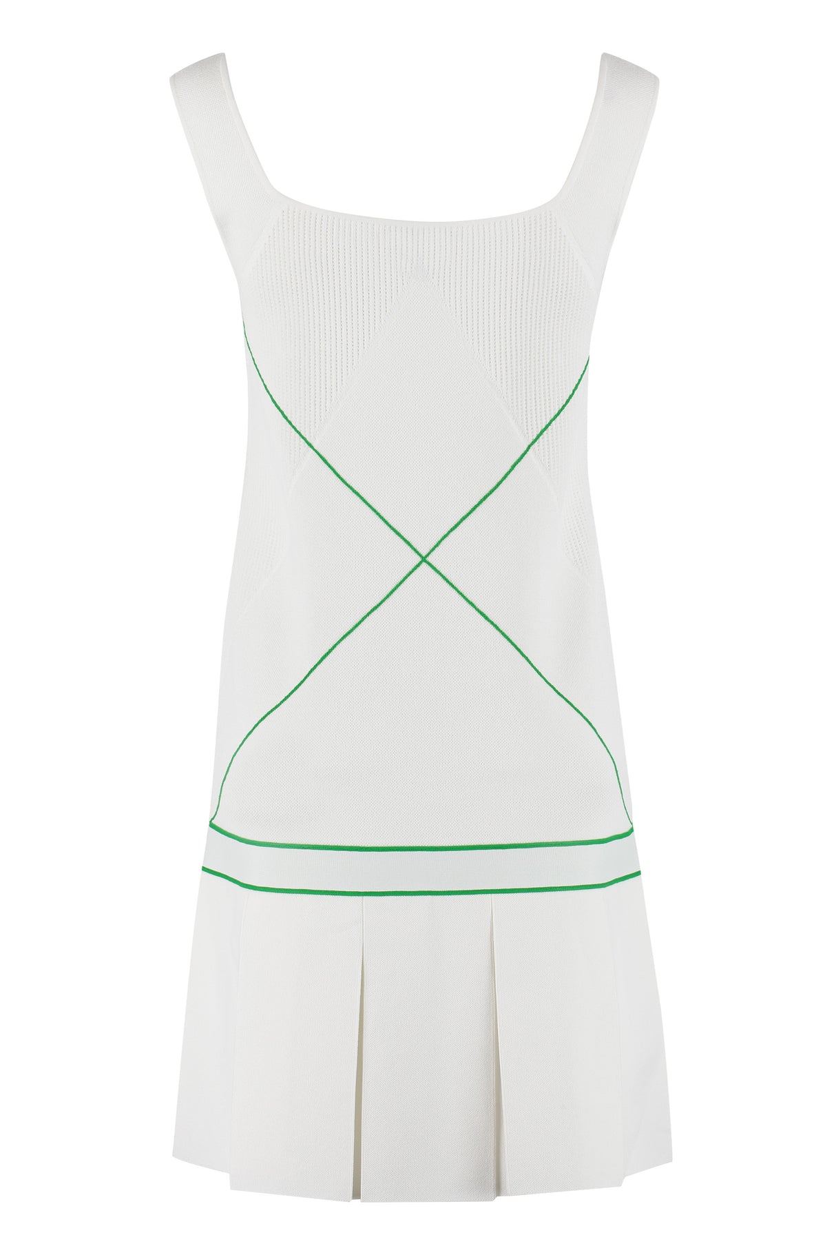 Salon 03コレクションからのホワイトニットドレス-SS22