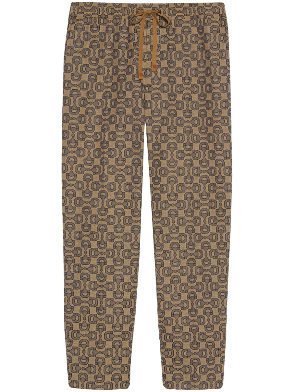 Men's Beigebony Horsebit Canvas Pants for SS23