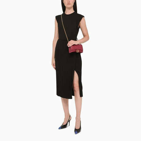 BALENCIAGA Elegant Black Pleated Midi Skirt