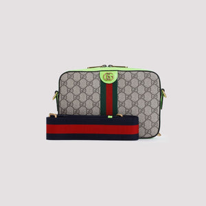 GUCCI Mini GG Supreme Fabric Shoulder Handbag