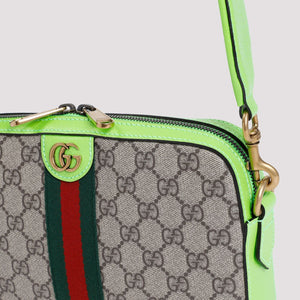 GUCCI Mini GG Supreme Fabric Shoulder Handbag