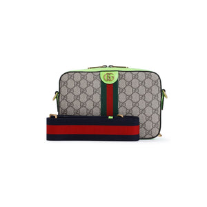 GUCCI Mini GG Supreme Fabric Shoulder Handbag