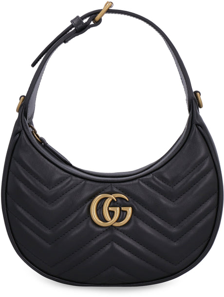 GUCCI Mini Quilted Leather Handbag with Gold-Tone Accents